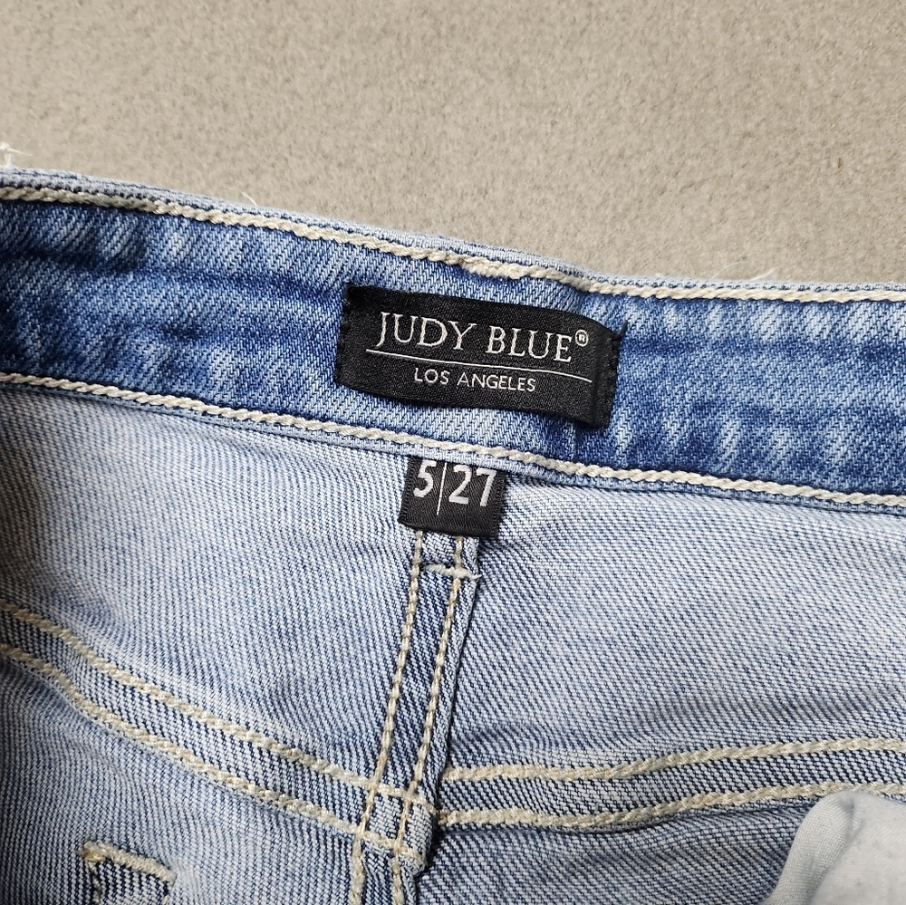 Judy Blue Distressed straight leg jeans Size 5 / 27 - Picture 5 of 12